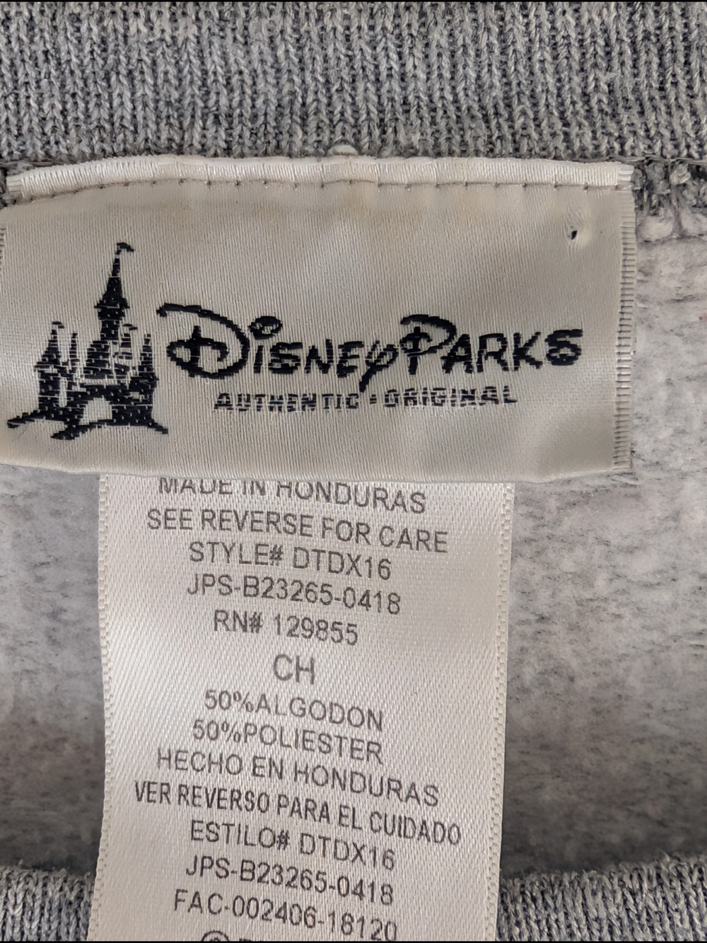 Disney Parks Mickey Mouse "Walt Disney World Since 1971" Grey Sweatshirt - Small - Picture 3 of 7